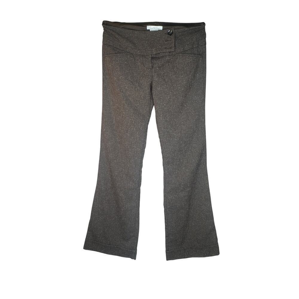 Charlotte Russe Dress Pants Size 5 Dark Brown Low Rise Straight Leg 31" Inseam
